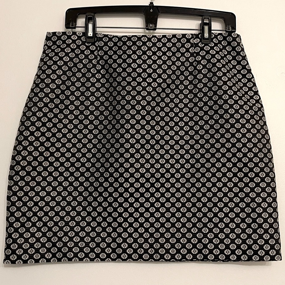 GARNET HILL woven jacquard mini pencil skirt 10 lined work